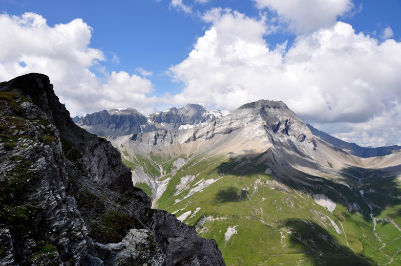 faszinierende Fernsicht auf der Wanderung auf den Fil de Cassons